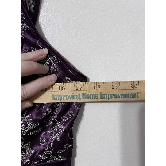 90s Jessica McClintock Gunne Sax Maxi Satin Prom Dress Plum Purple 7/8 Y2K VTG - Picture 14 of 14
